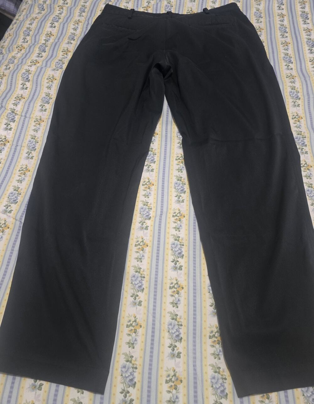 Nike Golf Dri FIT Pants Mens 36x32 Black Stretch Performance Flat Front Trousers